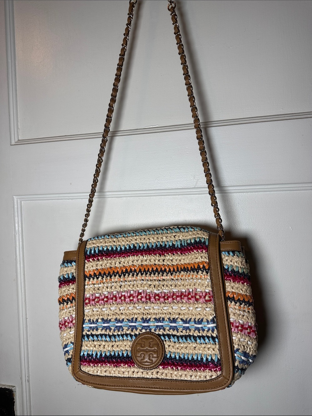Tory Burch Marion Small Woven Flap Shoulder Bag